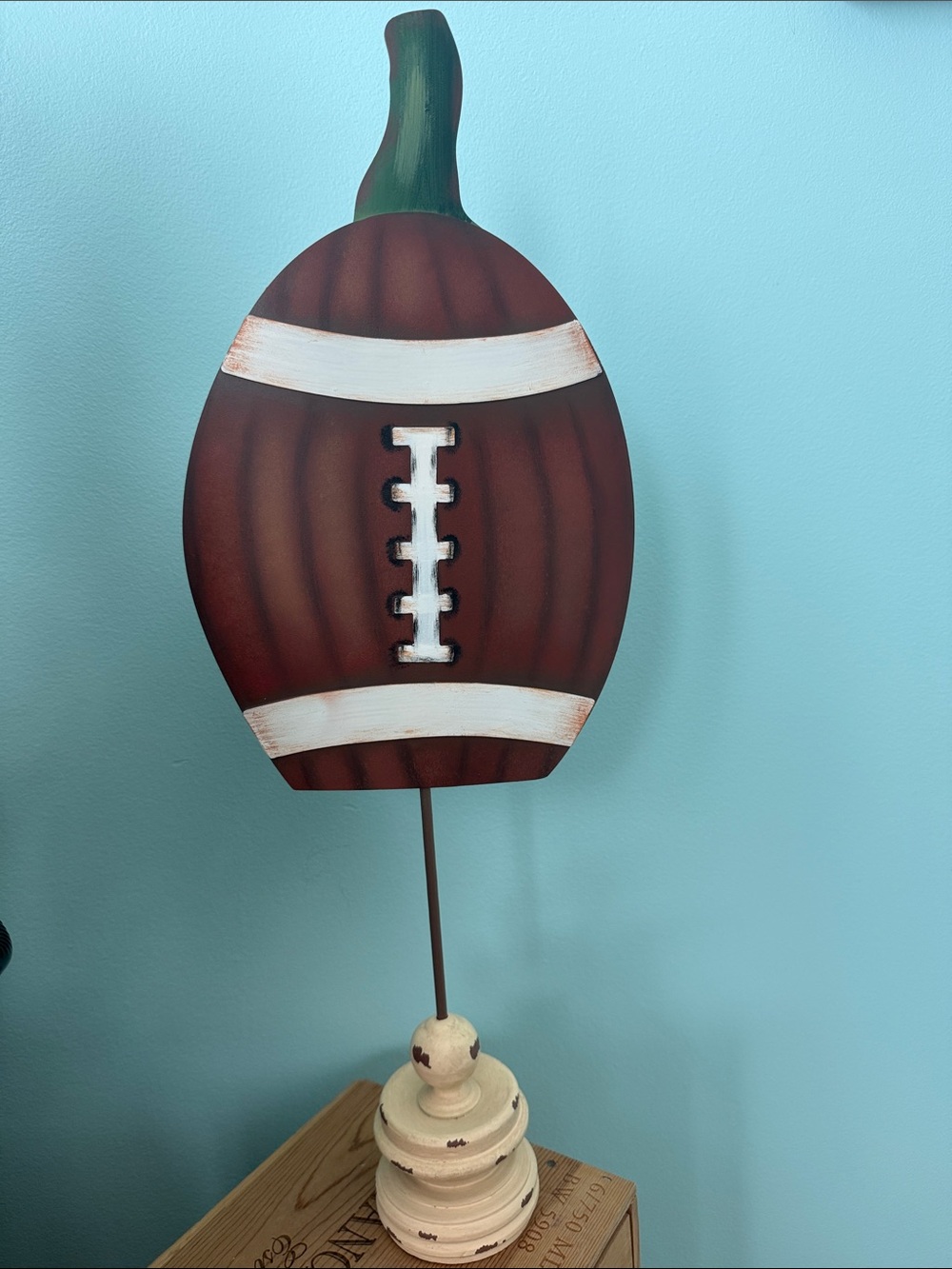 Round Top Collection Football Pumpkin